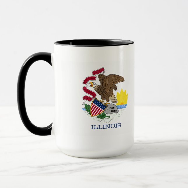 Mug Drapeau et phoque de l'Illinois (Gauche)