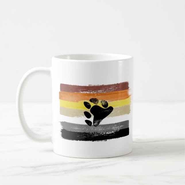 Mug Drapeau et symbole de la fierté de l'ours peint (Gauche)
