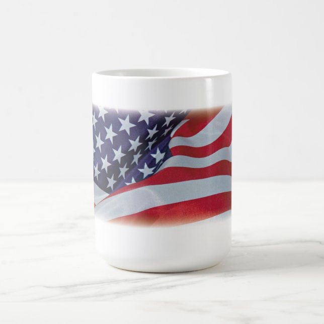 Mug Drapeau et terre américains personnalisables que j (Centre)