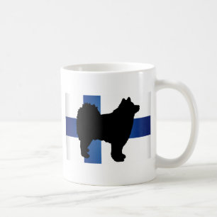 Mug drapeau finlandais de silhouette de lapphund