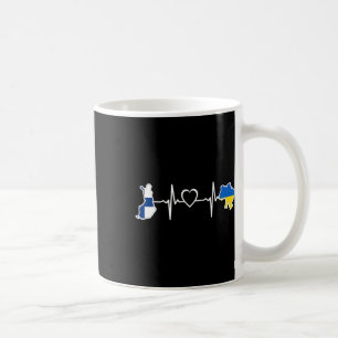 Mug Drapeau finlandais ukrainien - Battement de coeur