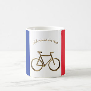 Mug Drapeau Français Golden Vélo Cycliste cycliste