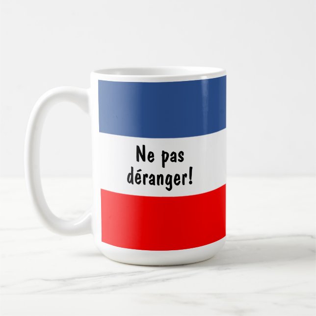 Mug Drapeau français Ne pas déranger (Ne pas déranger) (Gauche)
