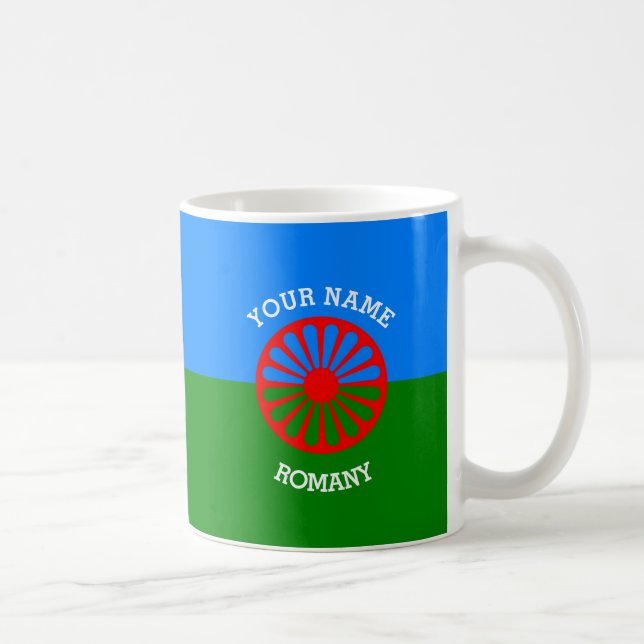 Mug Drapeau gitan bohémien officiel personnalisé de (Droite)
