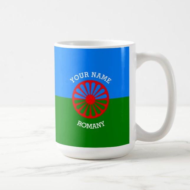 Mug Drapeau gitan bohémien officiel personnalisé de (Droite)