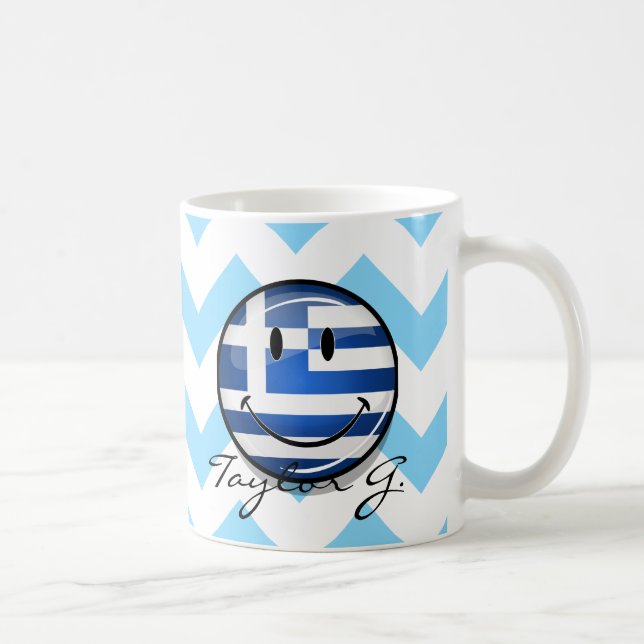 Mug Drapeau grec souriant (Droite)