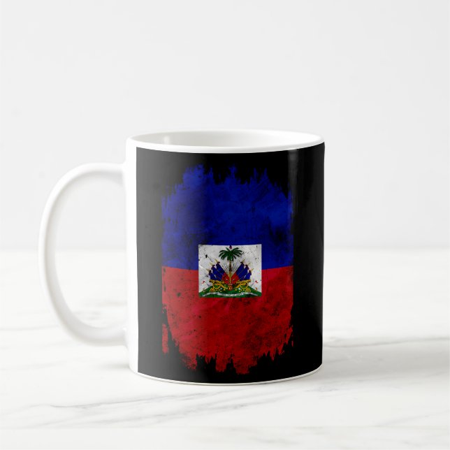 Mug Drapeau haïtien Nou La Distressed Zoe Pound Haïti (Gauche)