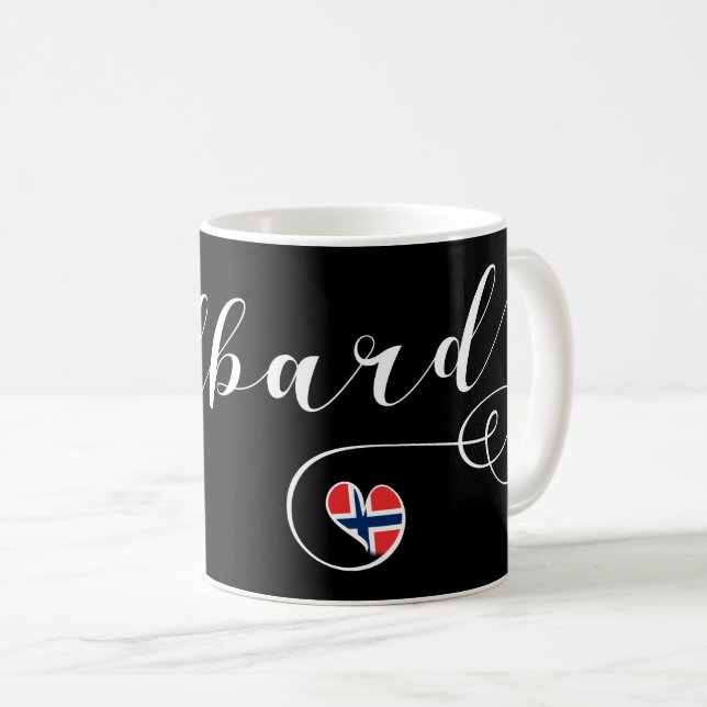 Mug Drapeau Heart Svalbard, Spitsbergen, Norvège (Devant droit)