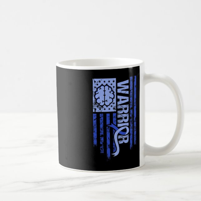 Mug Drapeau Hydrocéphalie Warrius Blue Ribbon Awarenes (Droite)