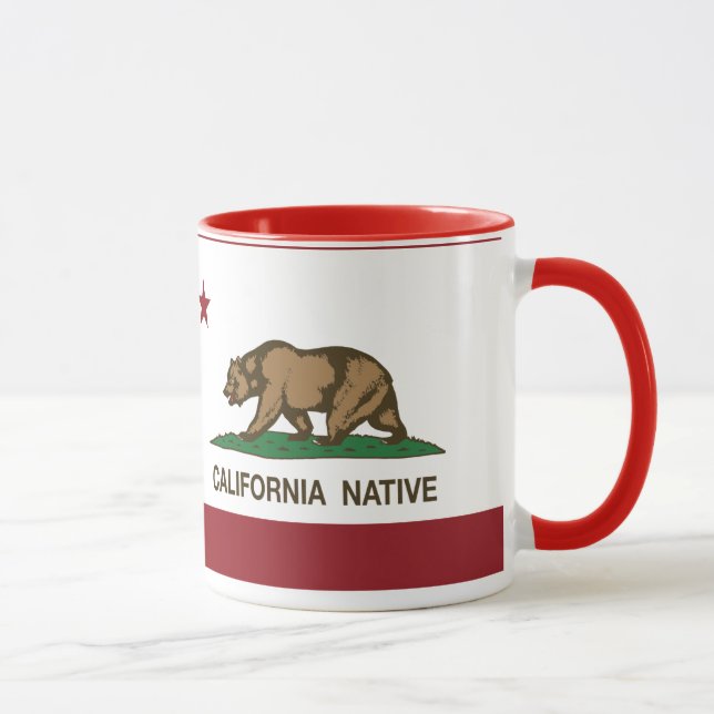 Mug Drapeau indigène de République de la Californie (Droite)
