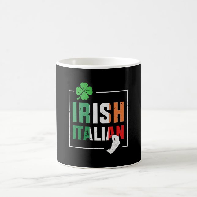 Mug Drapeau irlandais demi-irlandais italien irlandais (Centre)