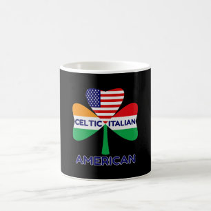 Mug Drapeau Irlandais Italien Américain Et Shamrock Ce