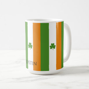 Mug Drapeau irlandais St Patrick avec Shamrock   MOTIF