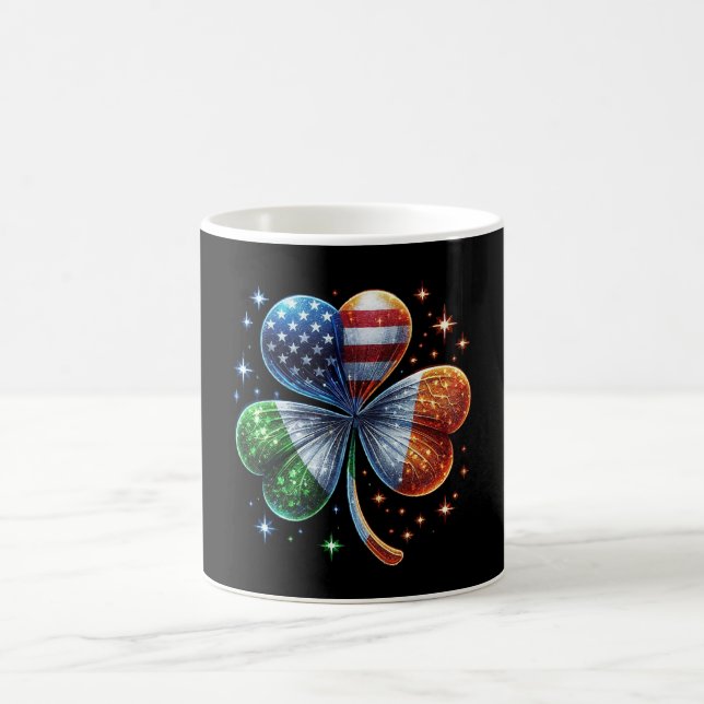 Mug Drapeau irlando-américain FÊTE DE LA SAINT-PATRICK (Centre)