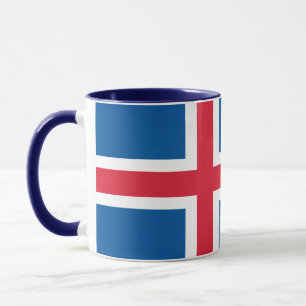 Mug Drapeau islandais clair en céramique couverte