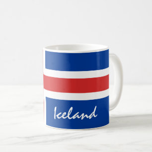 Mug Drapeau islandais & fans de vacances/sports island