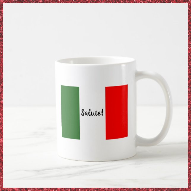 Mug Drapeau italien avec Toast rouge blanc vert (Créateur téléchargé)