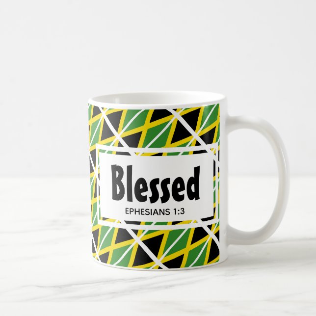 Mug Drapeau JAMAICA Patriotique Blanc Jamaïcain (Droite)
