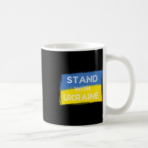 Mug Drapeau jaune bleu ukrainien avec le slogan Stand