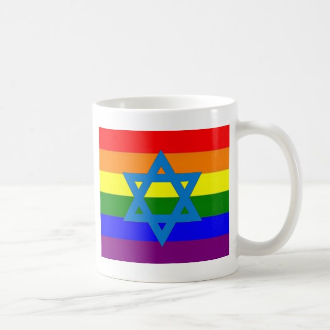 Mug Drapeau juif de gay pride (Droite)