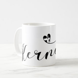 Mug Drapeau Kernow en Coeur, Cornouailles, Cornouaille
