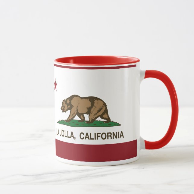 Mug Drapeau La Jolla de République de la Californie (Droite)