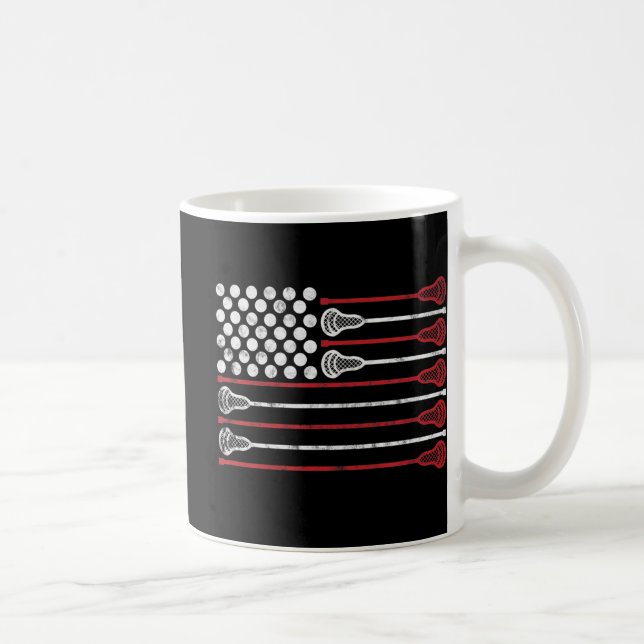 Mug Drapeau Lacrosse USA (Droite)