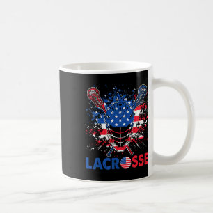 Mug Drapeau Lacrosse Usa Bâtons de casque Lax 4 juille