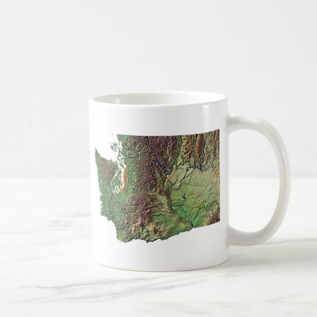 Mug Drapeau lashingtonien + Musique de carte (Droite)