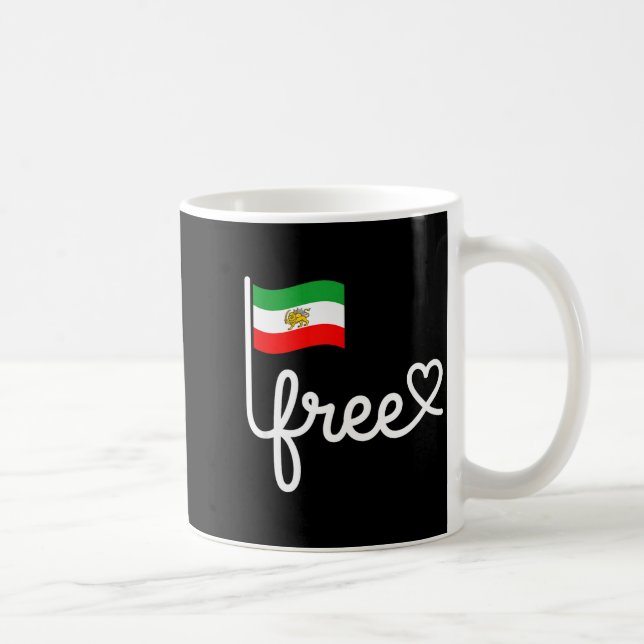 Mug Drapeau Lion Minimal Iran Iranien (Droite)