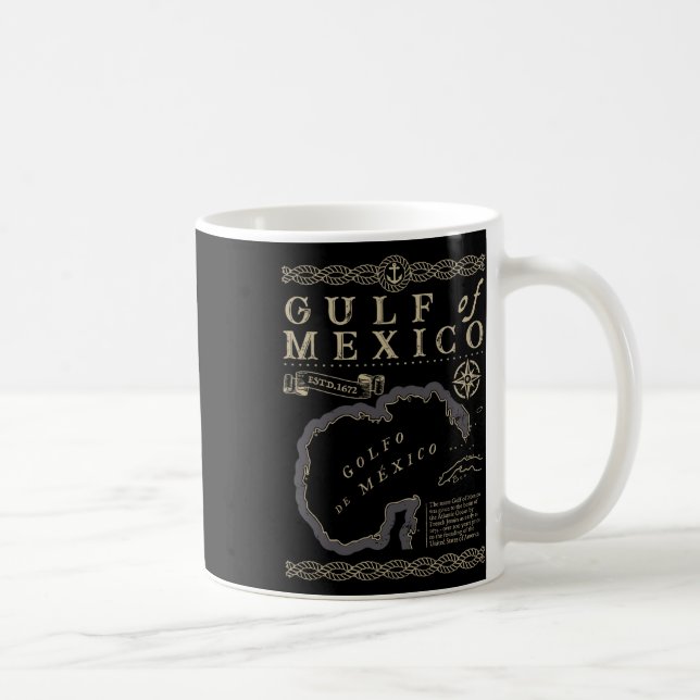 Mug Drapeau Mexicain Rétro Golfe Du Mexique Est 1550 P (Droite)