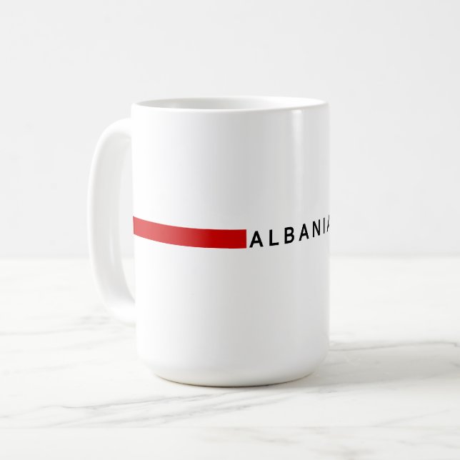 Mug Drapeau minimaliste albanais (Devant gauche)