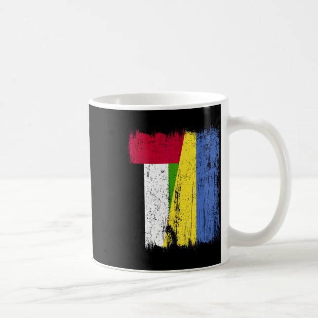 Mug Drapeau moitié Émirats arabes unis Ukraine Patrimo (Droite)