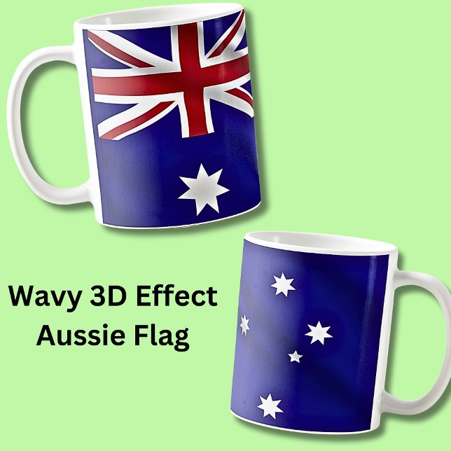 Mug Drapeau national australien 3D Wavy (Créateur téléchargé)