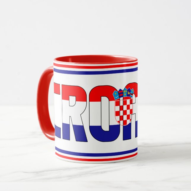 Mug Drapeau national Croatie Café patriotique (Devant gauche)