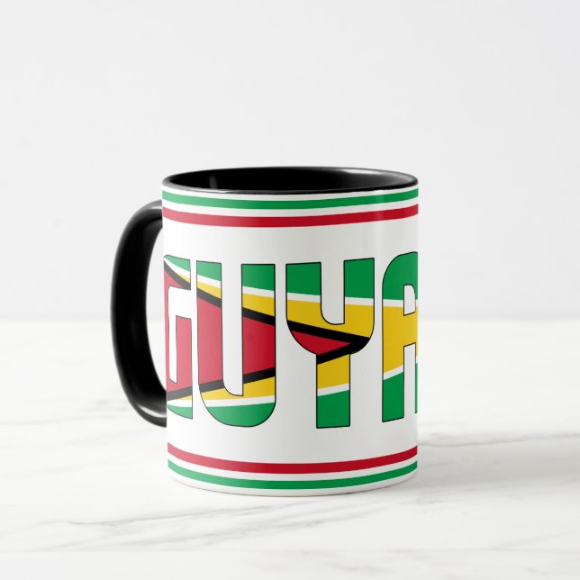 Mug Drapeau national de Guyana Café patriotique (Devant gauche)