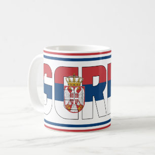 Mug Drapeau national de Serbie patriotique