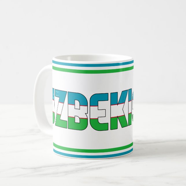 Mug Drapeau national d'Ouzbékistan Patriotique (Devant gauche)
