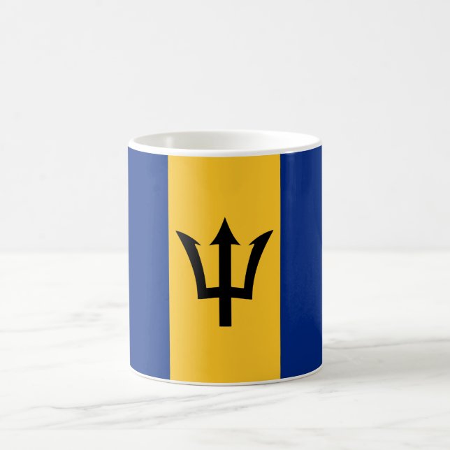Mug Drapeau national du monde des Barbade (Centre)