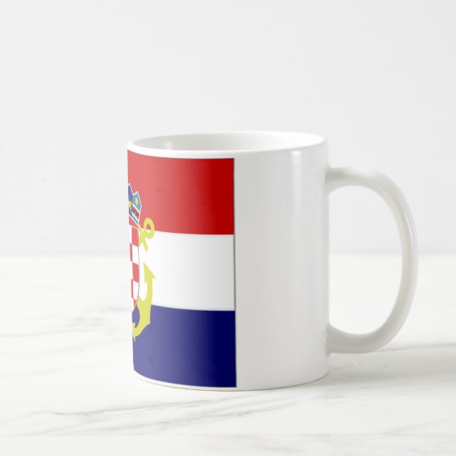 Mug Drapeau naval de drapeau de la Croatie (Droite)