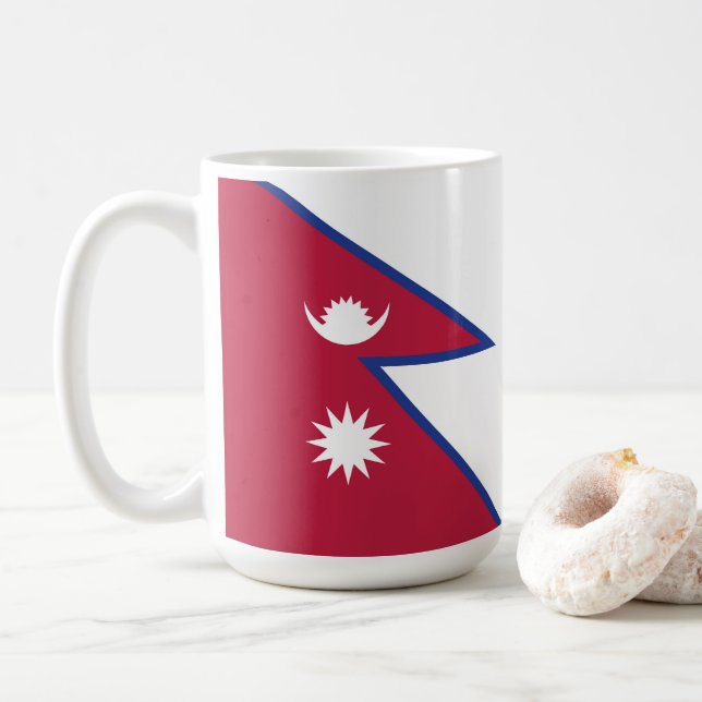 Mug Drapeau népalais (Avec donut)