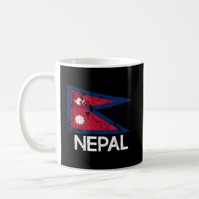 Mug Drapeau Népalais Fabriqué Au Népal (Gauche)