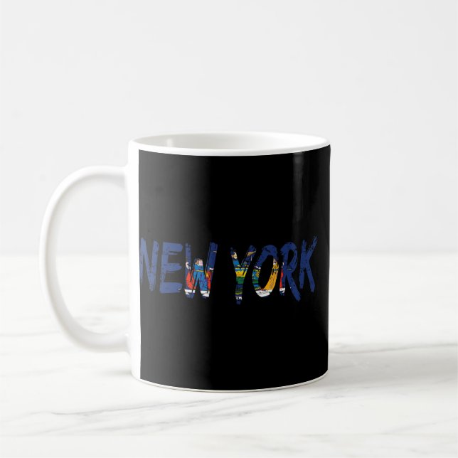 Mug Drapeau New York États-Unis Amérique États-Unis Ne (Gauche)