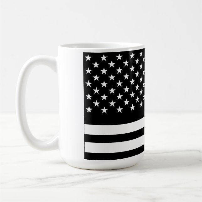 Mug Drapeau noir et blanc américain (Gauche)