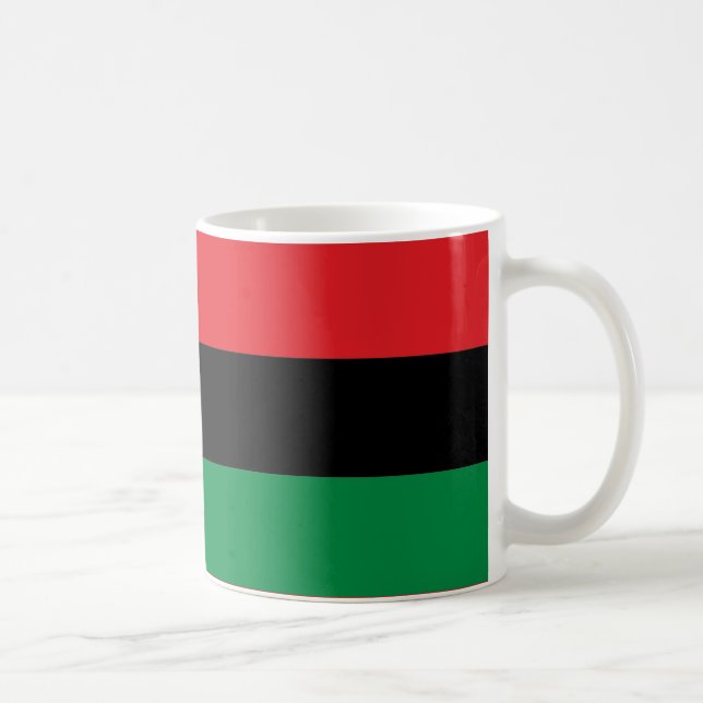 Mug Drapeau noir et vert rouge du partisan du (Droite)