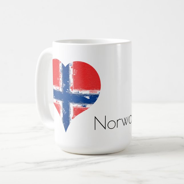 Mug Drapeau norvégien I Heart Norway (Devant gauche)