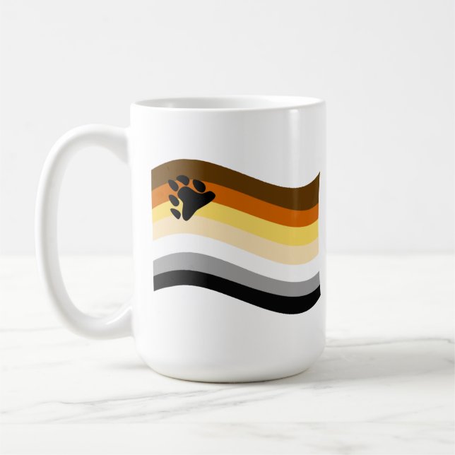 Mug Drapeau ondoyant de la fierté des ours (Gauche)