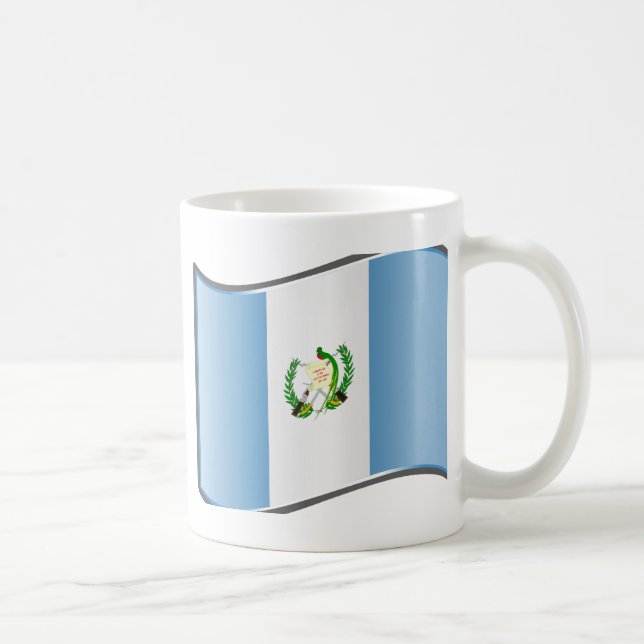 Mug Drapeau ondulé du Guatemala (Droite)
