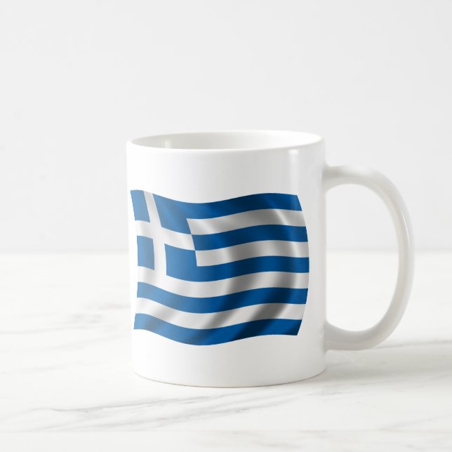 Mug Drapeau onduleux de la Grèce (Droite)