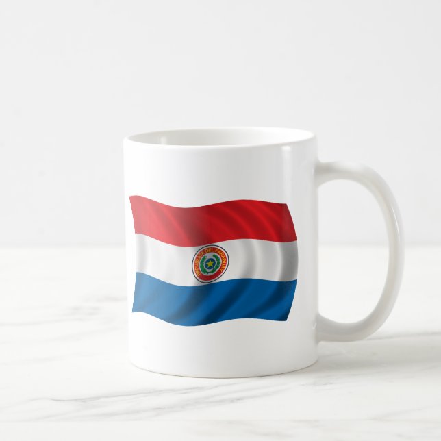 Mug Drapeau onduleux du Paraguay (Droite)